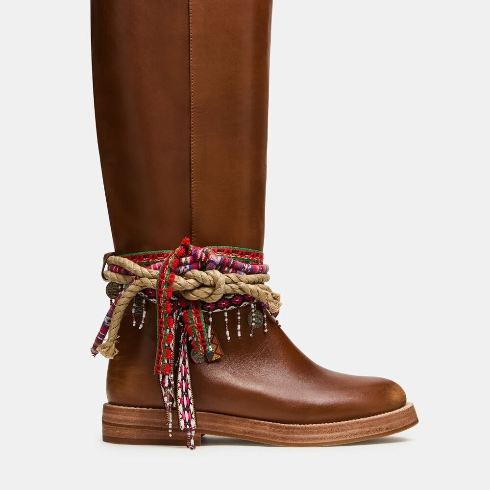 New Womens sz 9 Steve Madden Origin Tan Leather boots $300 msrp fashion - Picture 6 of 6